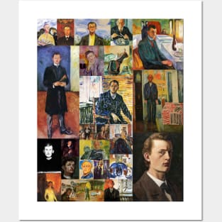 Edvard Munch Self-portrait Collage Posters and Art